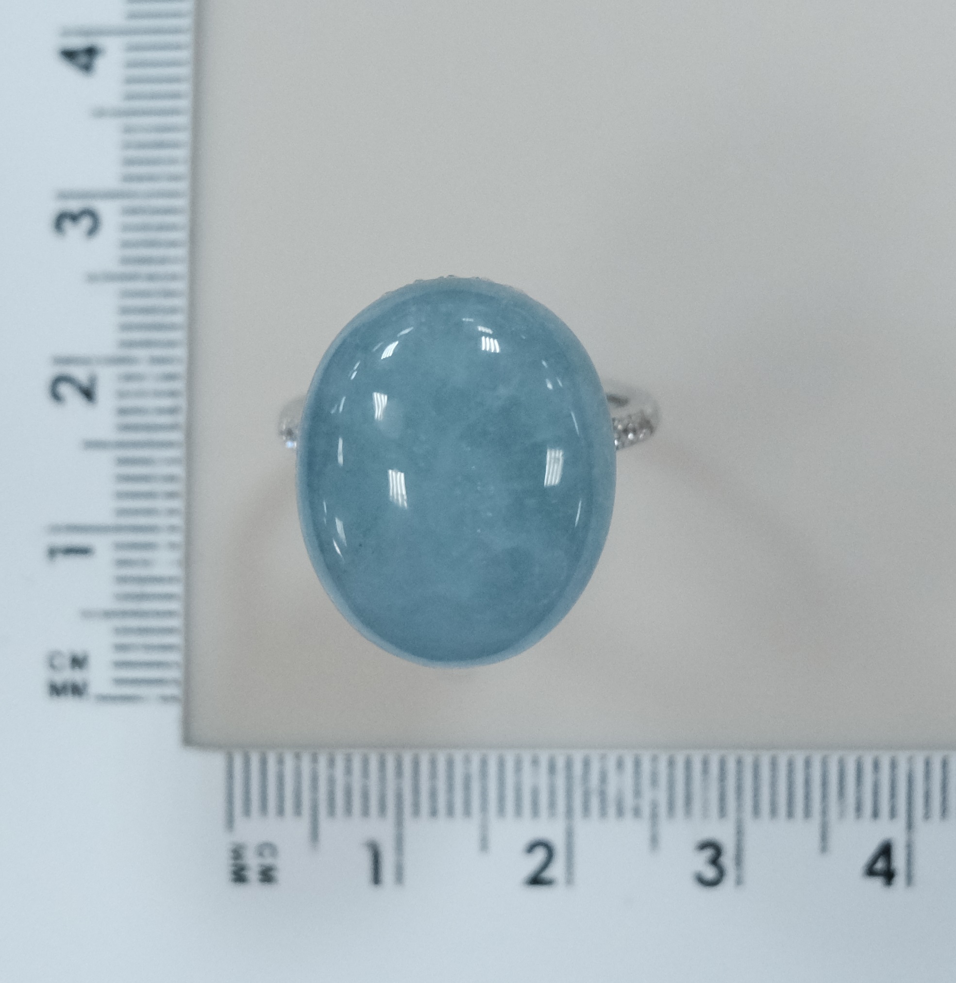 Серебряное кольцо с аквамарином